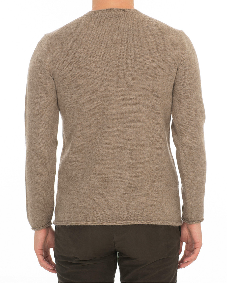 Herr | Tröjor | Inis Meáin | Baby Alpaca Sweater Light Brown