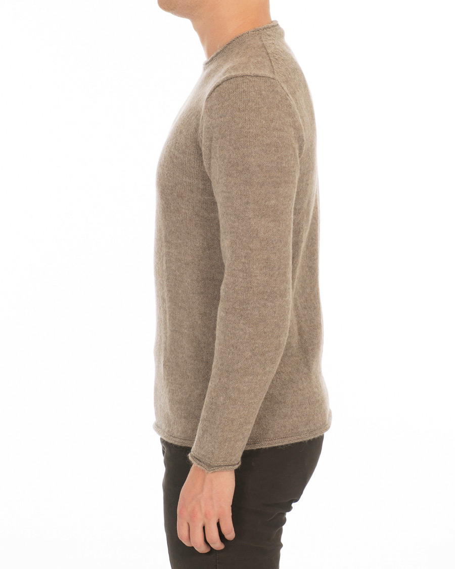 Herr | Tröjor | Inis Meáin | Baby Alpaca Sweater Light Brown