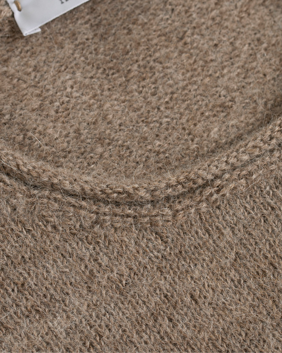 Herr | Tröjor | Inis Meáin | Baby Alpaca Sweater Light Brown