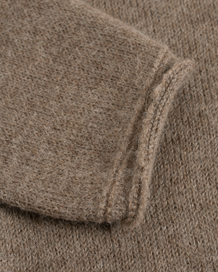 Herr | Tröjor | Inis Meáin | Baby Alpaca Sweater Light Brown