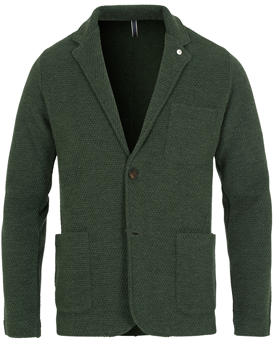Herr | Kavajer | L.B.M. 1911 | Knitted Cardigan Blazer Green