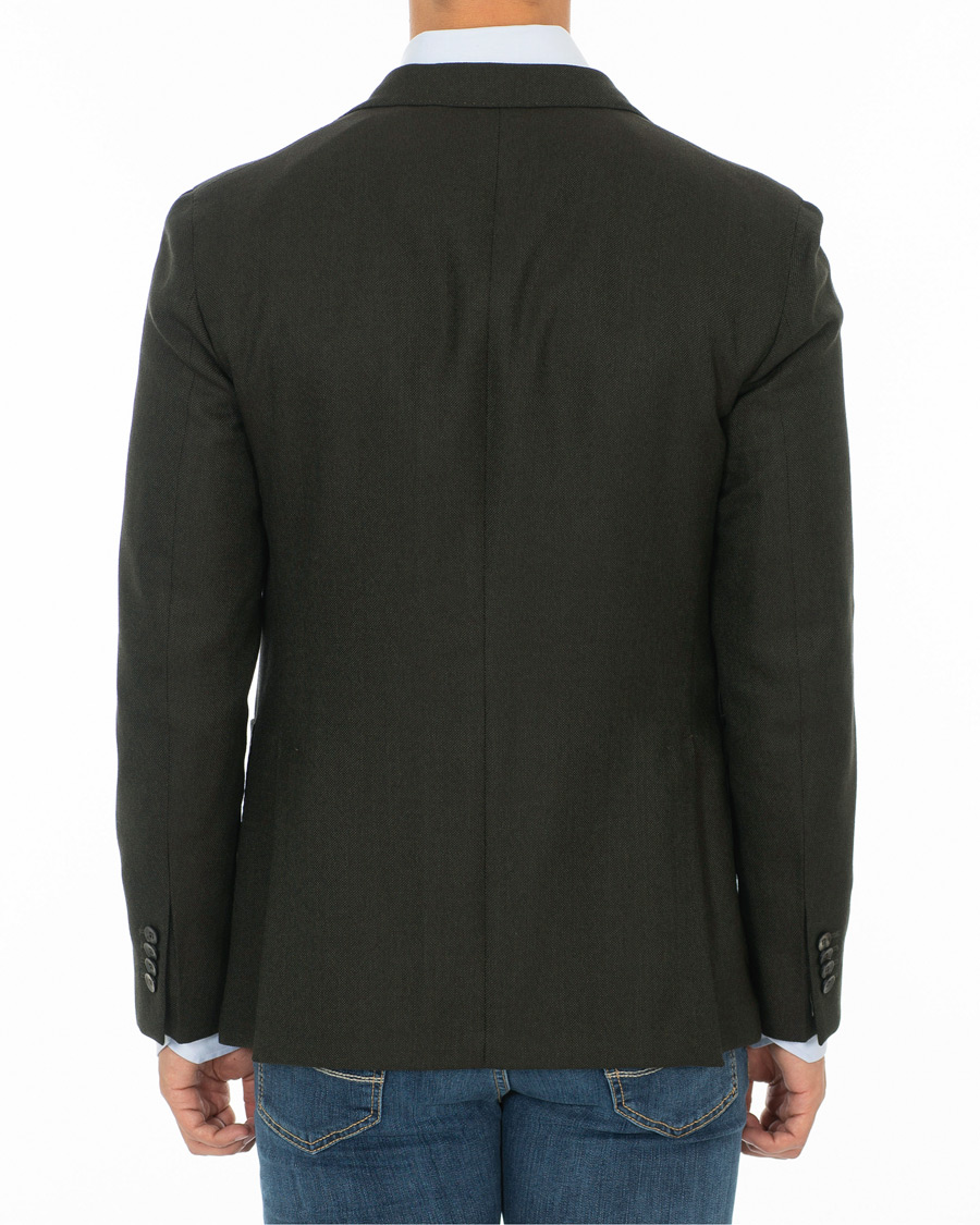 Herr | Kavajer | Boglioli | K Jacket Wool Hopsack Blazer Dark Green