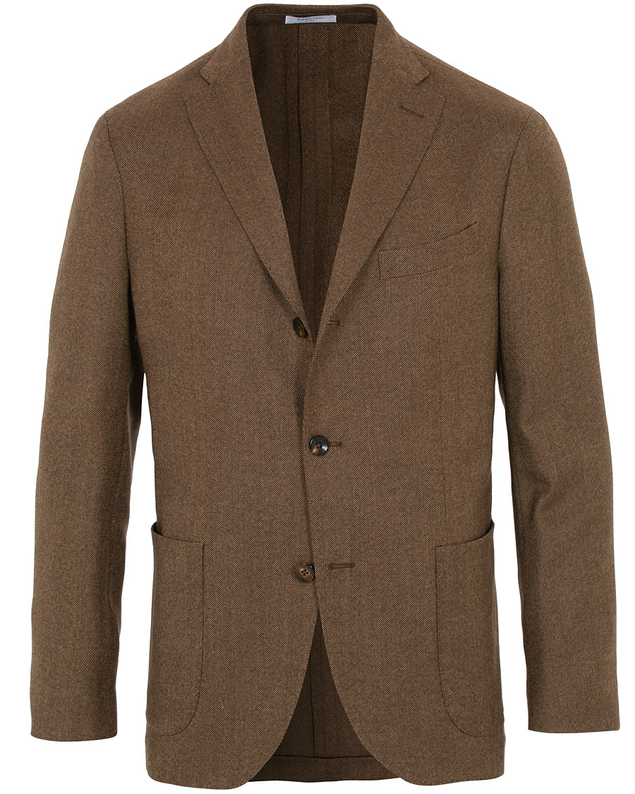 Herr | Kavajer | Boglioli | K Jacket Wool Hopsack Blazer Brown