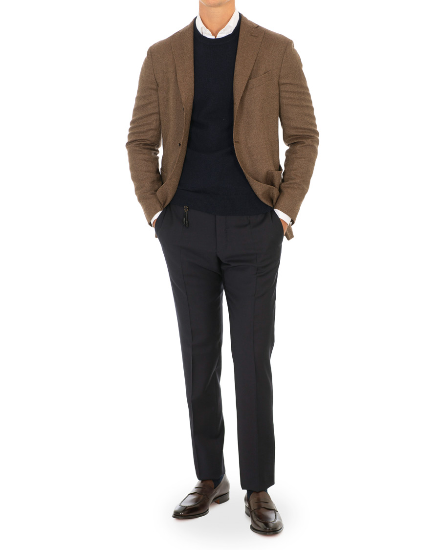 Herr | Kavajer | Boglioli | K Jacket Wool Hopsack Blazer Brown