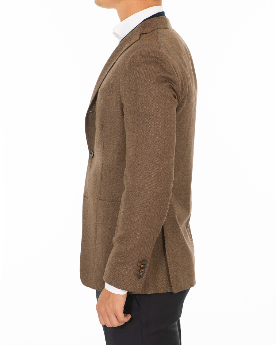 Herr | Kavajer | Boglioli | K Jacket Wool Hopsack Blazer Brown