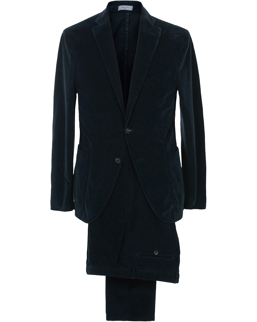 Herr | Kostymer | Boglioli | K Jacket Patch Pocket Corduroy Suit Navy