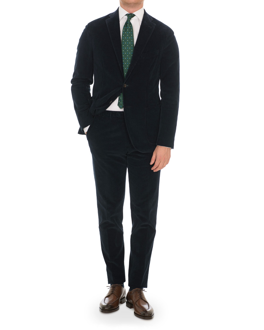 Herr | Kostymer | Boglioli | K Jacket Patch Pocket Corduroy Suit Navy