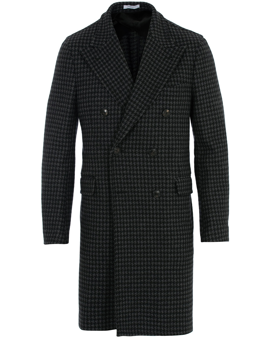 Herr | Jackor | Boglioli | K Jacket Double Breasted Houndstooth Coat Dark Grey