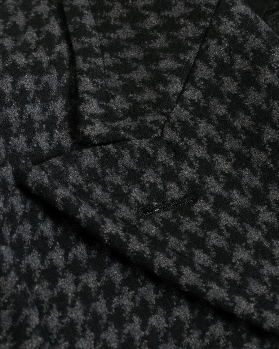 Herr | Jackor | Boglioli | K Jacket Double Breasted Houndstooth Coat Dark Grey