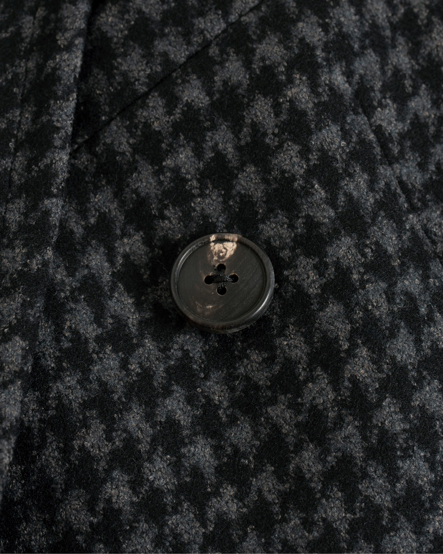 Herr | Jackor | Boglioli | K Jacket Double Breasted Houndstooth Coat Dark Grey