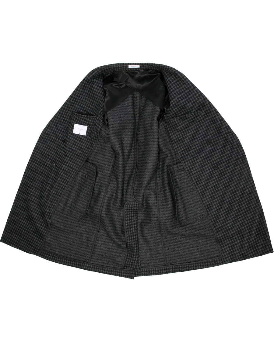 Herr | Jackor | Boglioli | K Jacket Double Breasted Houndstooth Coat Dark Grey