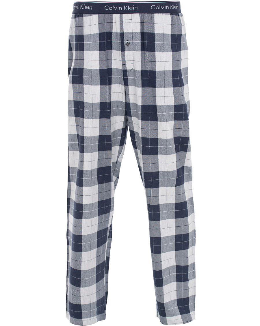Herr | Pyjamas & Morgonrockar | Calvin Klein | Flannel Checked Pyjama Trousers Blue/White