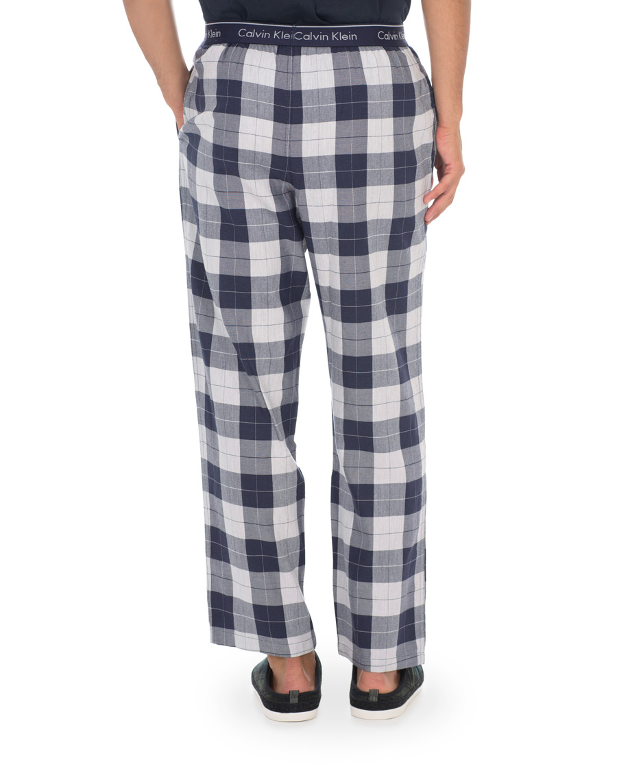 Herr | Pyjamas & Morgonrockar | Calvin Klein | Flannel Checked Pyjama Trousers Blue/White