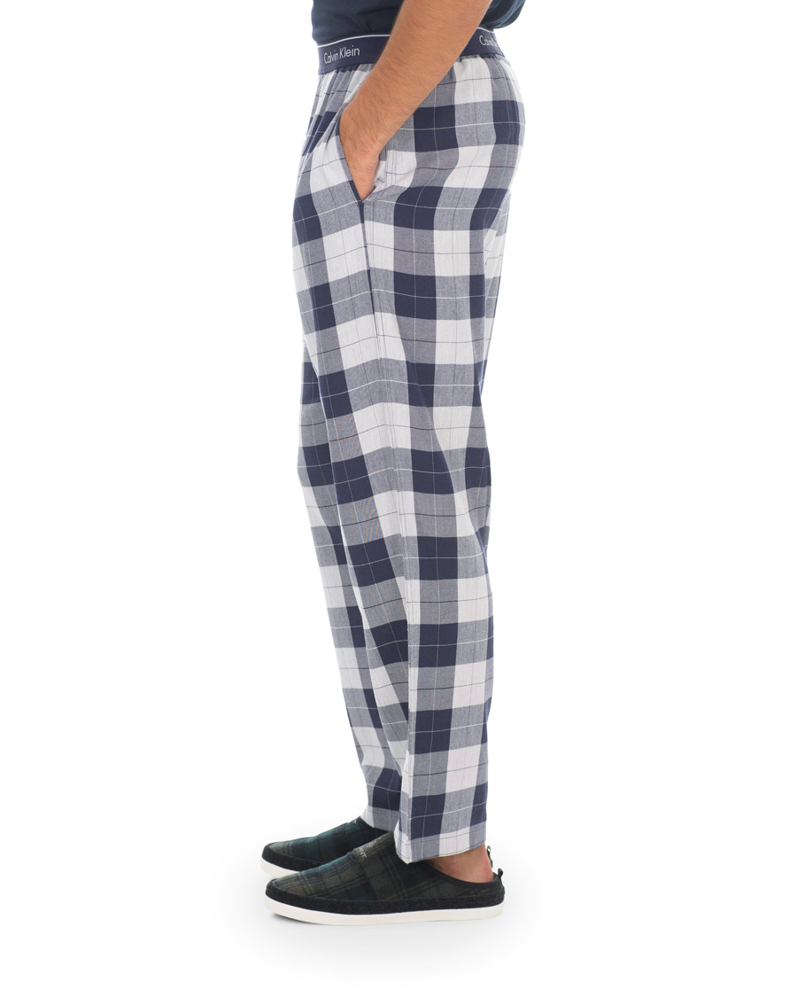 Herr | Pyjamas & Morgonrockar | Calvin Klein | Flannel Checked Pyjama Trousers Blue/White