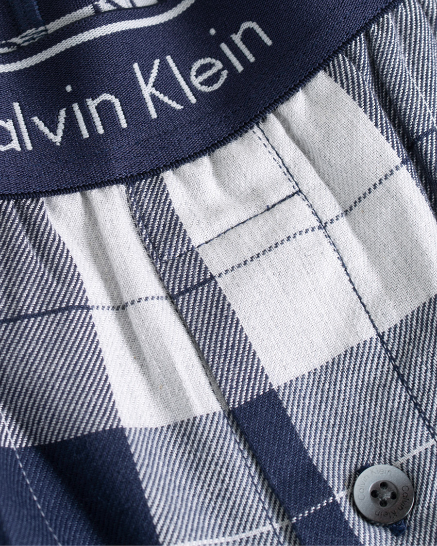 Herr | Pyjamas & Morgonrockar | Calvin Klein | Flannel Checked Pyjama Trousers Blue/White