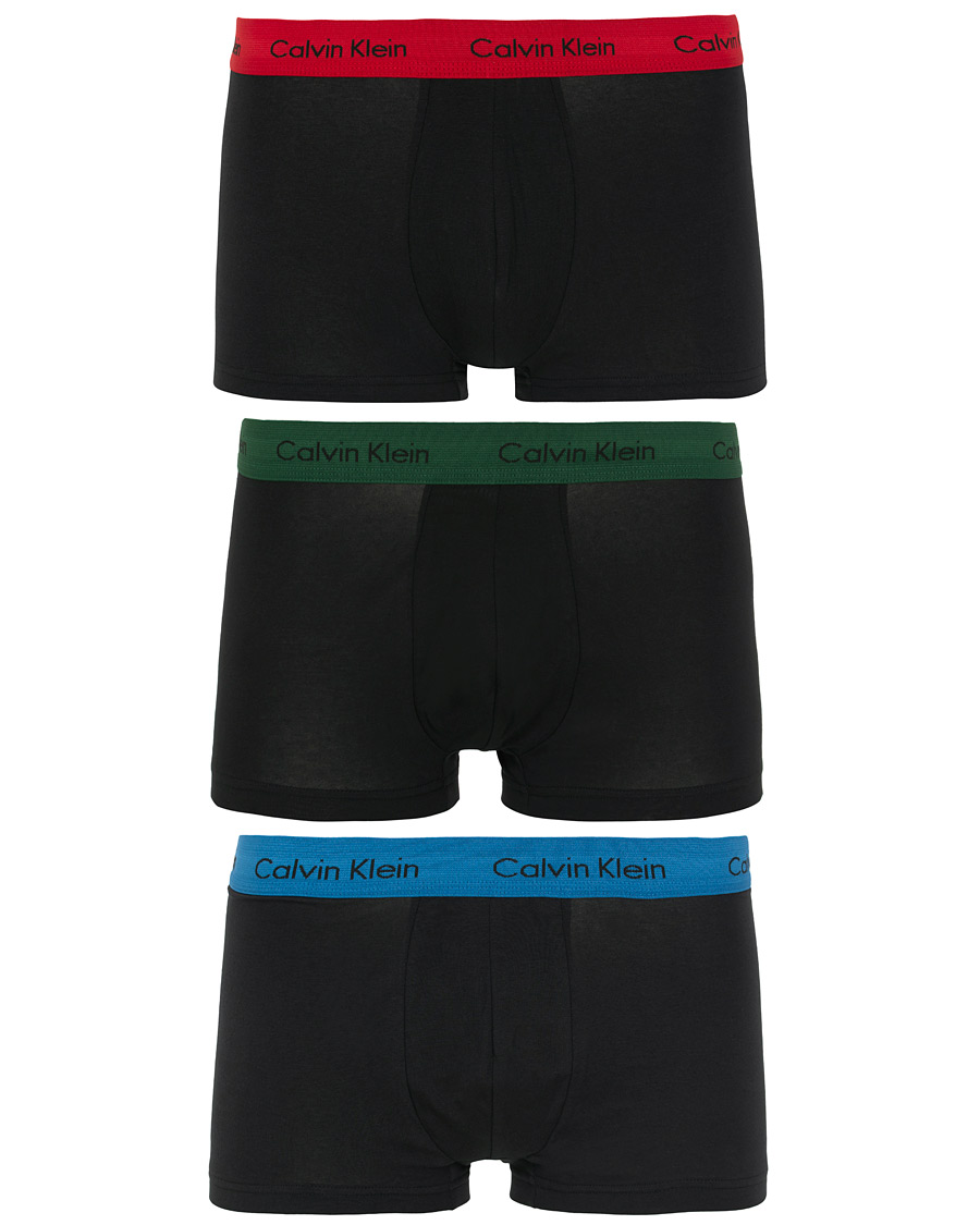 Herr | Underkläder | Calvin Klein | Cotton Stretch 3-Pack Low Rise Trunk Red/Green/Blue