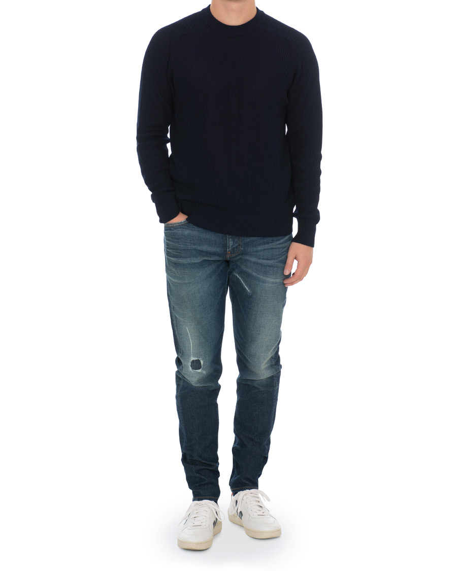 Herr | Jeans | Calvin Klein Jeans | Slim Tapered Shredded Jeans Mid Blue