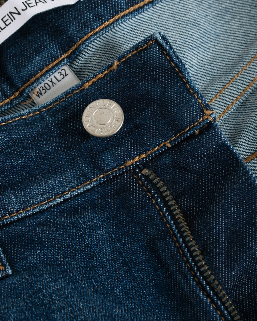 Herr | Jeans | Calvin Klein Jeans | Slim Tapered Shredded Jeans Mid Blue