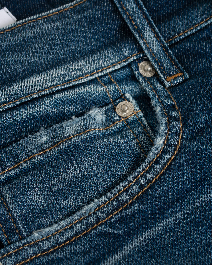 Herr | Jeans | Calvin Klein Jeans | Slim Tapered Shredded Jeans Mid Blue