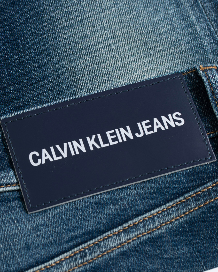 Herr | Jeans | Calvin Klein Jeans | Slim Tapered Shredded Jeans Mid Blue