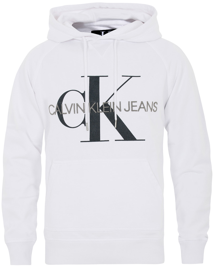 Herr | Tröjor | Calvin Klein Jeans | Washed Monogram Hoodie White