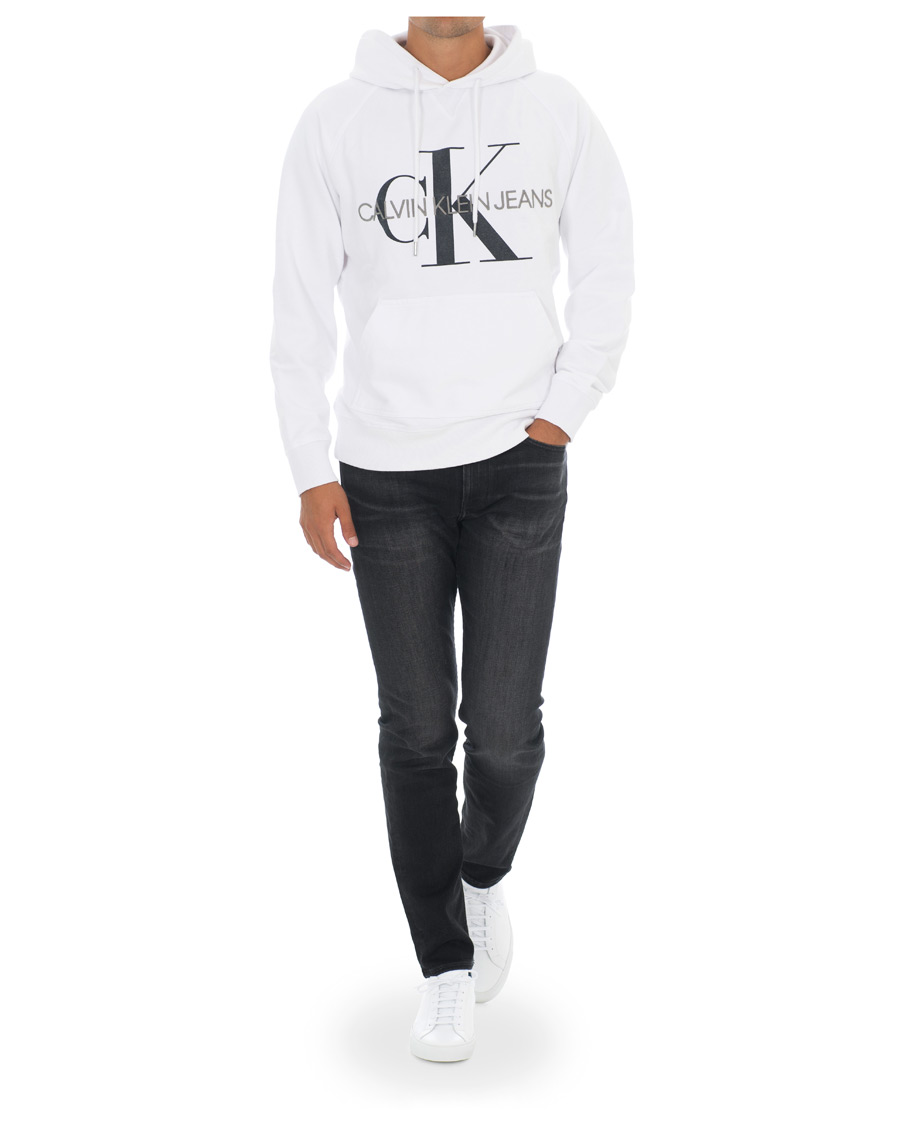 Herr | Tröjor | Calvin Klein Jeans | Washed Monogram Hoodie White