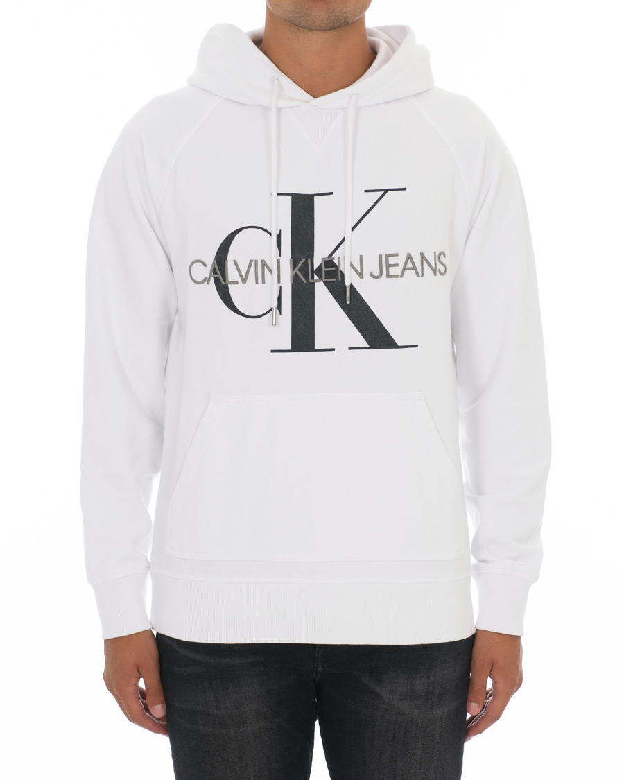 Herr | Tröjor | Calvin Klein Jeans | Washed Monogram Hoodie White