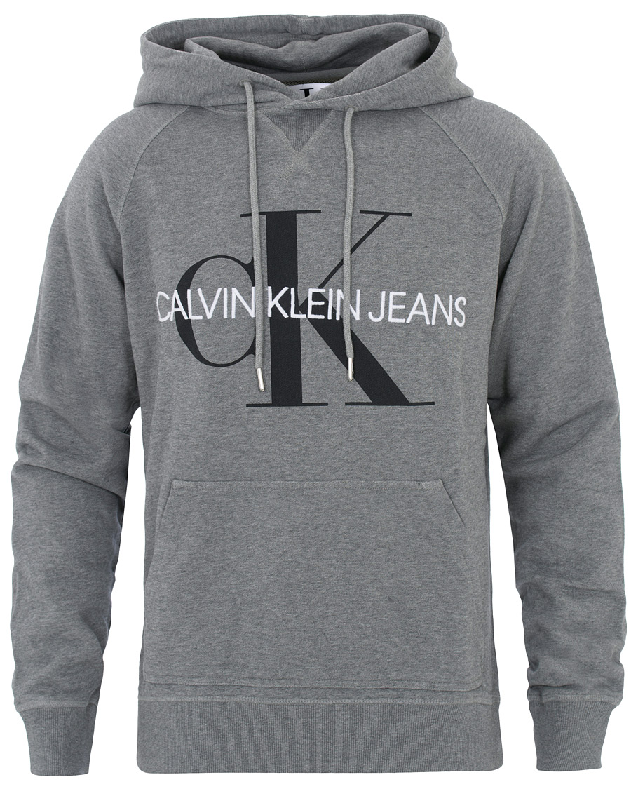 Herr | Tröjor | Calvin Klein Jeans | Washed Monogram Hoodie Grey