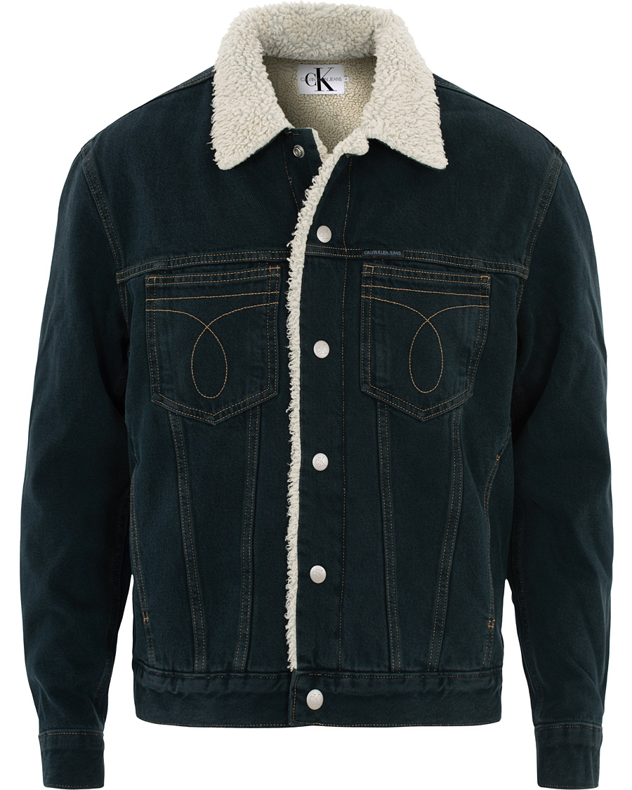 Herr | Jackor | Calvin Klein Jeans | Iconic Omega Sherpa Denim Jacket Black