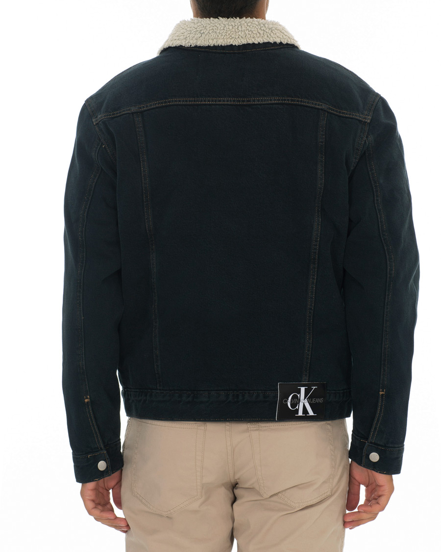 Herr | Jackor | Calvin Klein Jeans | Iconic Omega Sherpa Denim Jacket Black