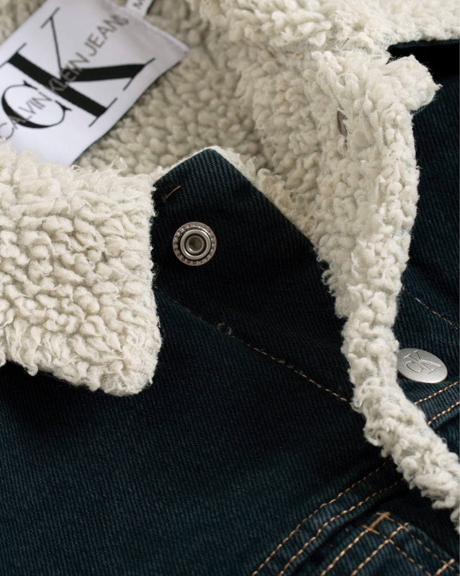 Herr | Jackor | Calvin Klein Jeans | Iconic Omega Sherpa Denim Jacket Black