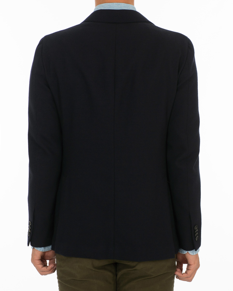 Herr | Kavajer | Caruso | Butterfly Textured Wool Blazer Navy