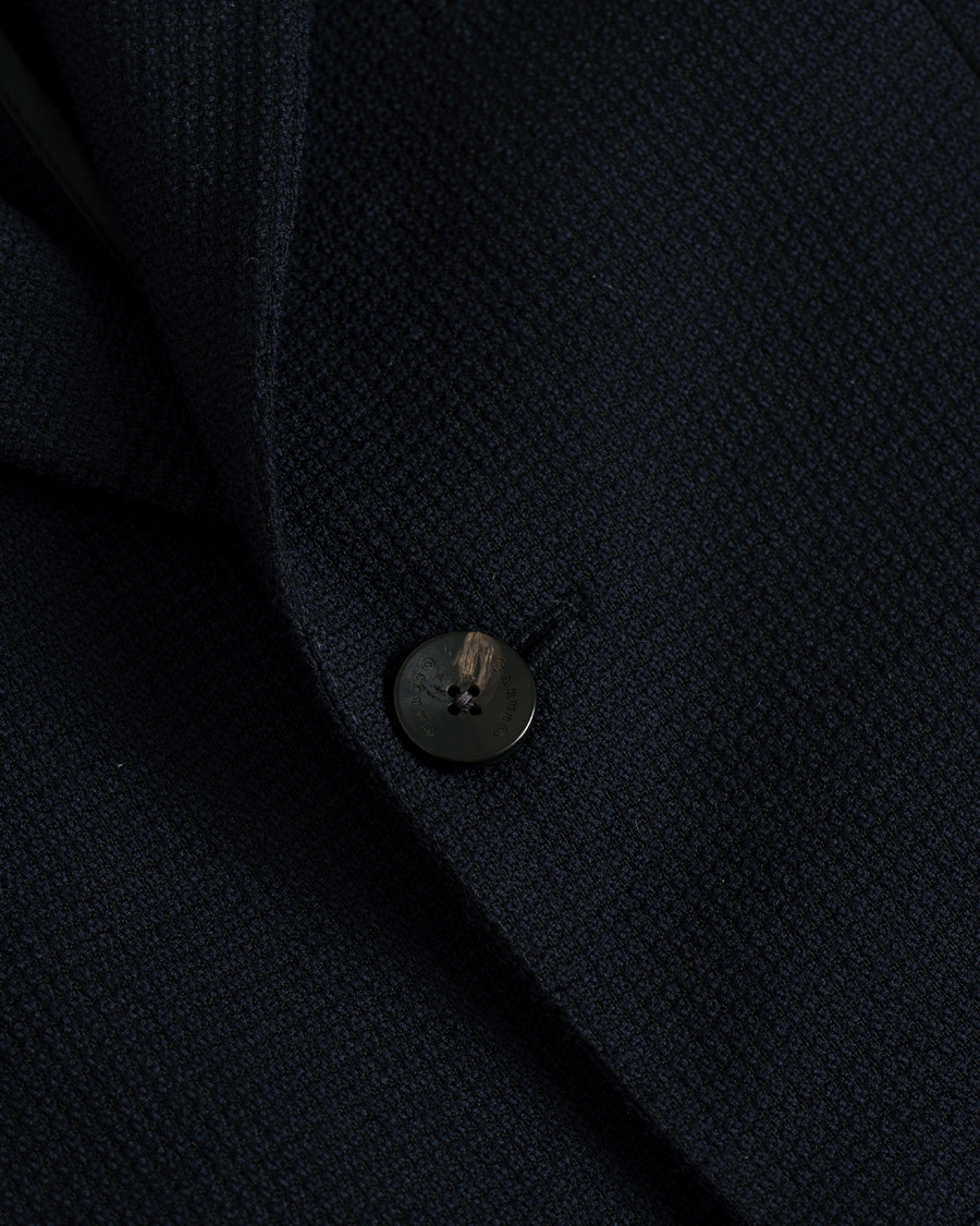 Herr | Kavajer | Caruso | Butterfly Textured Wool Blazer Navy