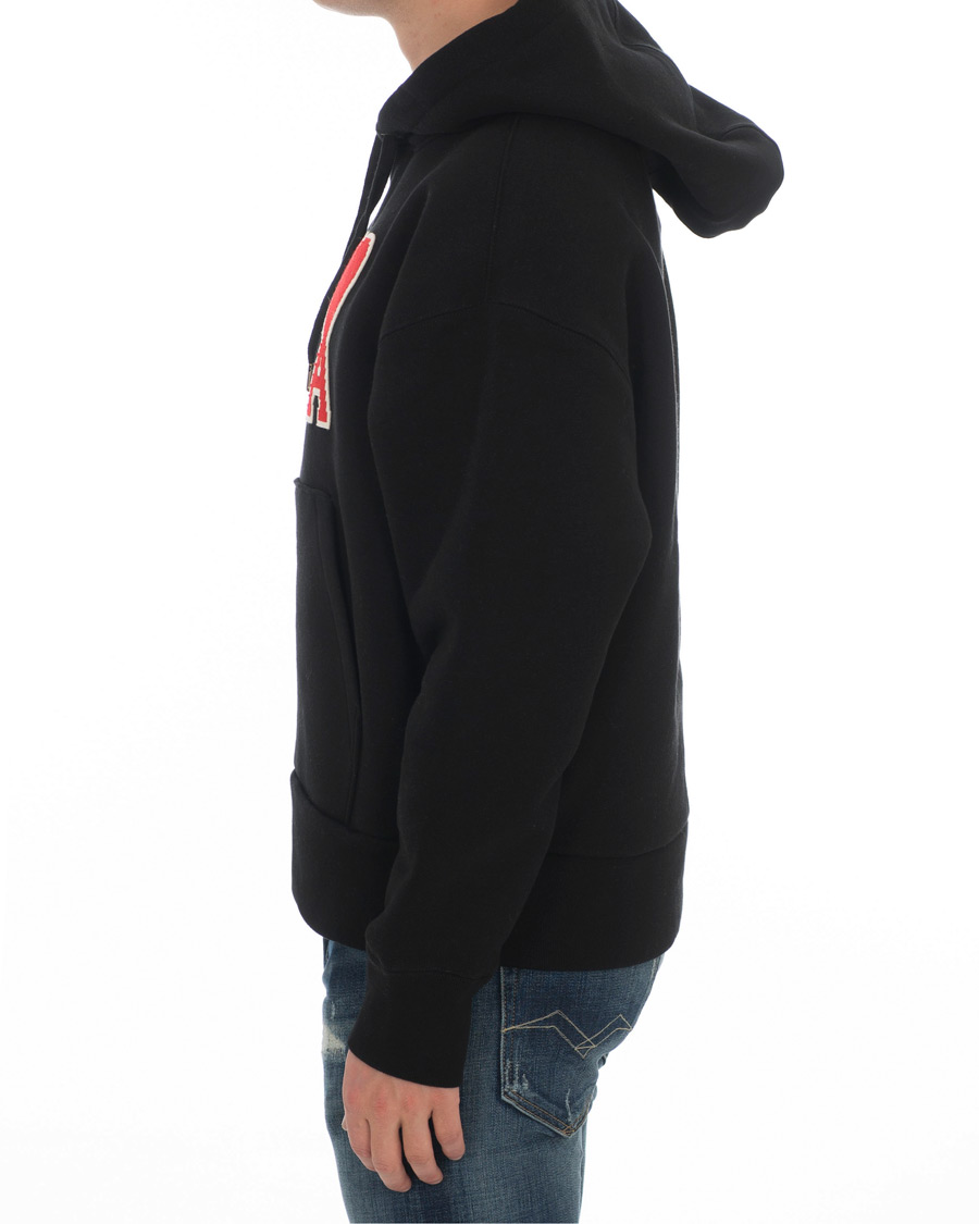 Herr | Tröjor | AMI | Large Heart Logo Hoodie Black