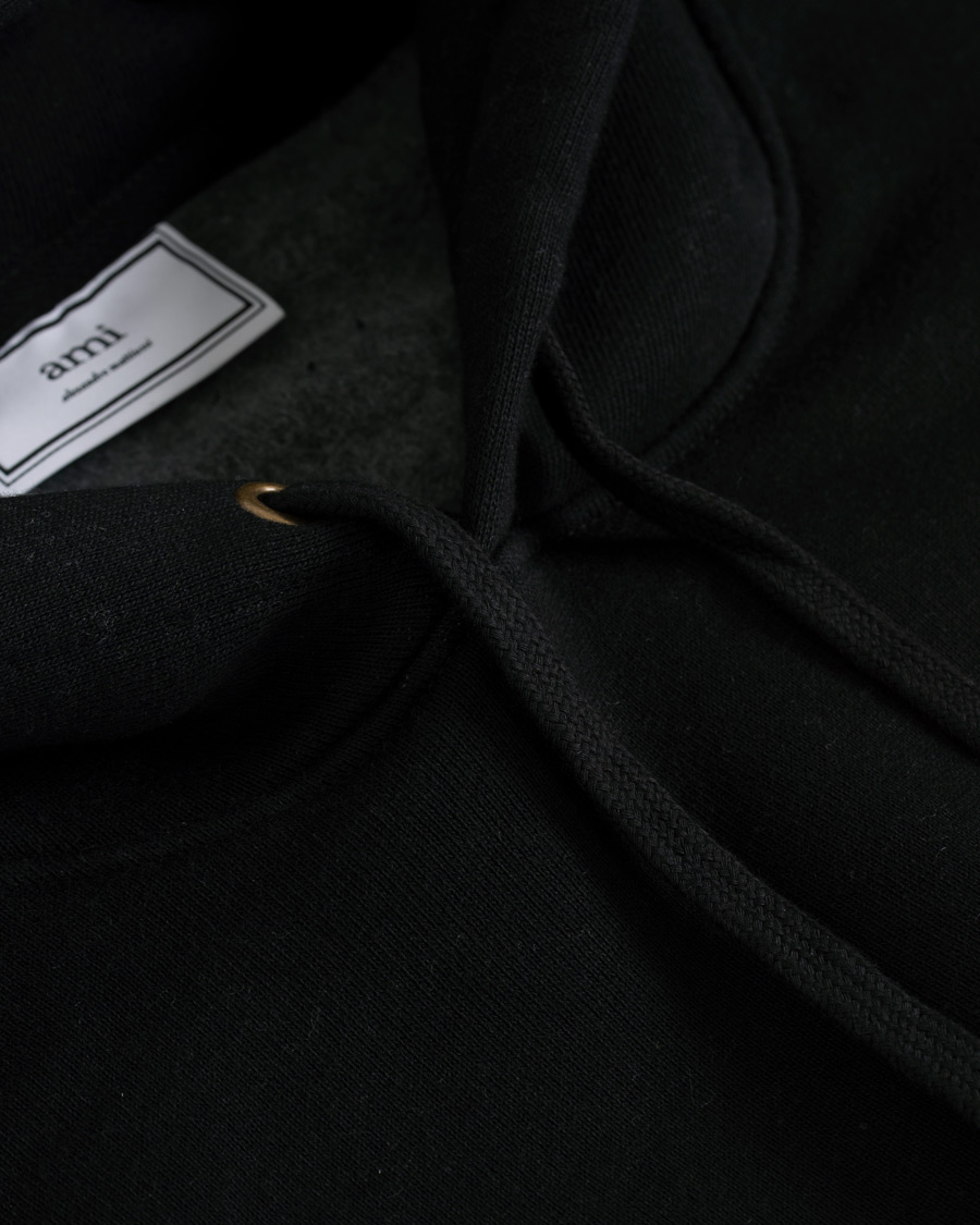 Herr | Tröjor | AMI | Large Heart Logo Hoodie Black