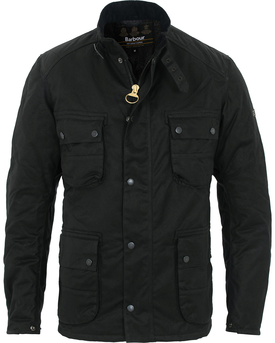 Herr | Jackor | Barbour International | Weir Waxed Jacket Black