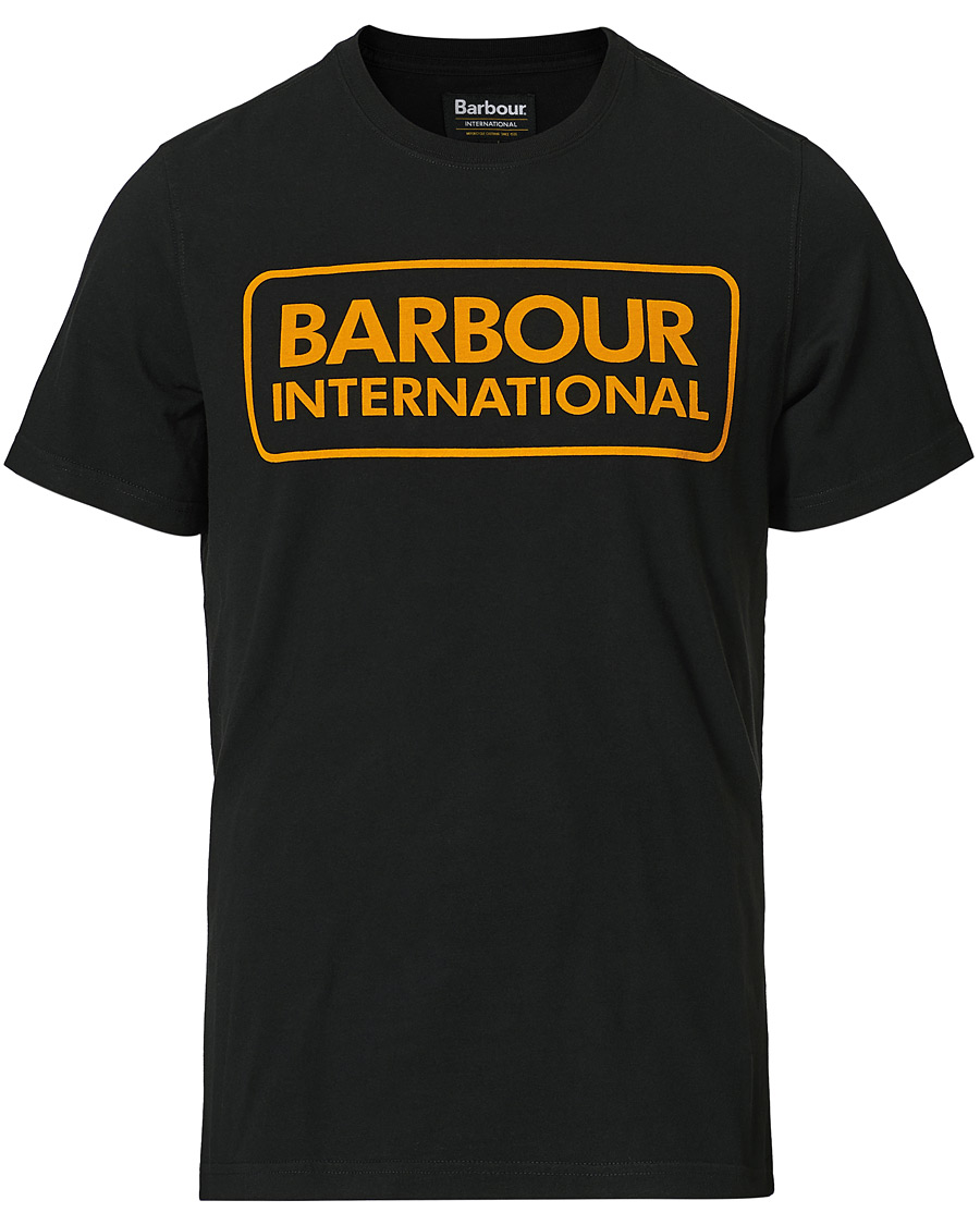 Herr | T-Shirts | Barbour International | Large Logo Crew Neck Tee Black
