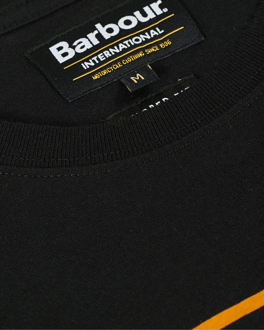 Herr | T-Shirts | Barbour International | Large Logo Crew Neck Tee Black