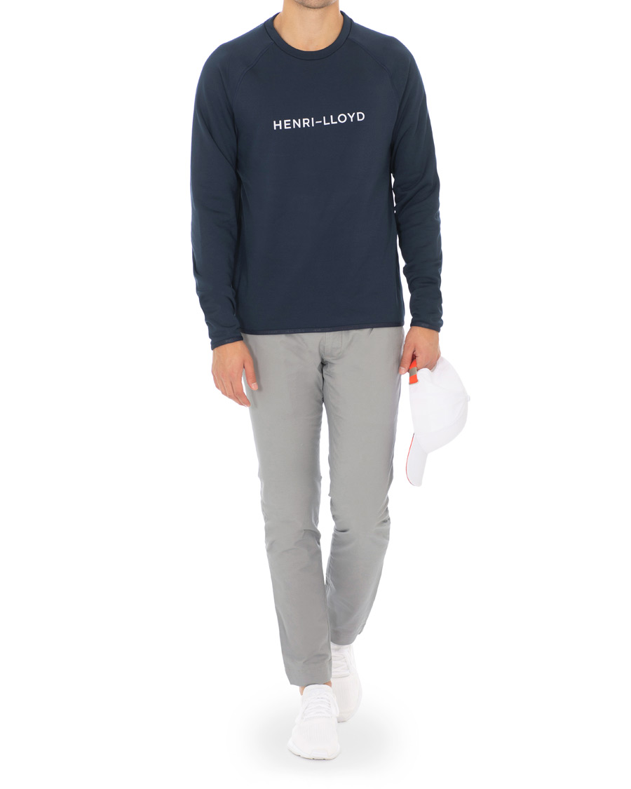 Herr | Tröjor | Henri-Lloyd | Henri Lloyd Fremantle Stripe Crew Neck Sweatshirt Navy Blue