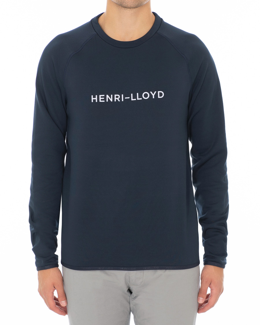 Herr | Tröjor | Henri-Lloyd | Henri Lloyd Fremantle Stripe Crew Neck Sweatshirt Navy Blue