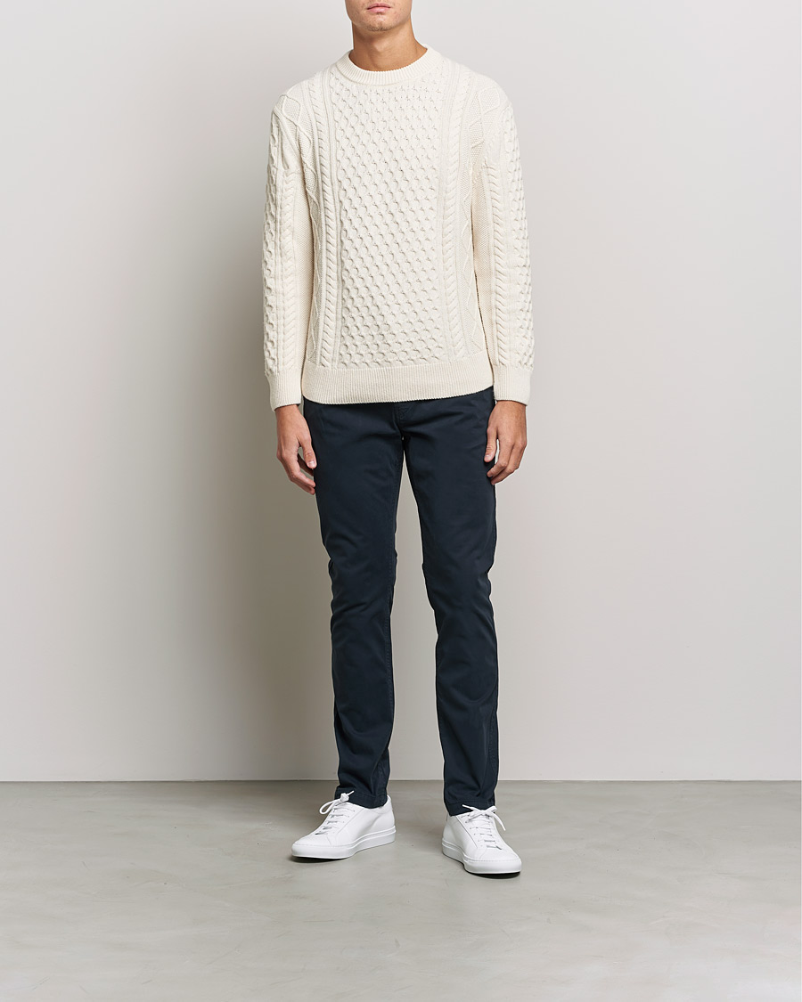 Herr | Byxor | NN07 | Marco Slim Fit Stretch Chinos Navy Blue