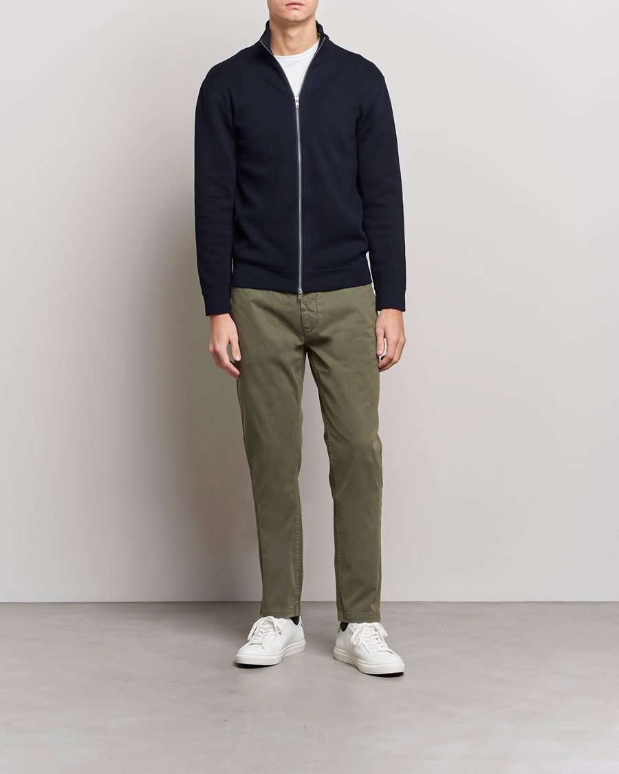 Herr | Byxor | NN07 | Marco Slim Fit Stretch Chinos Army Green