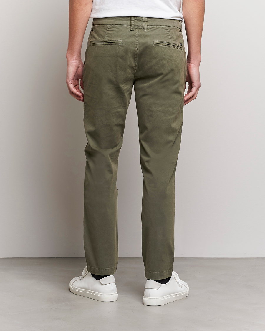 Herr | Byxor | NN07 | Marco Slim Fit Stretch Chinos Army Green