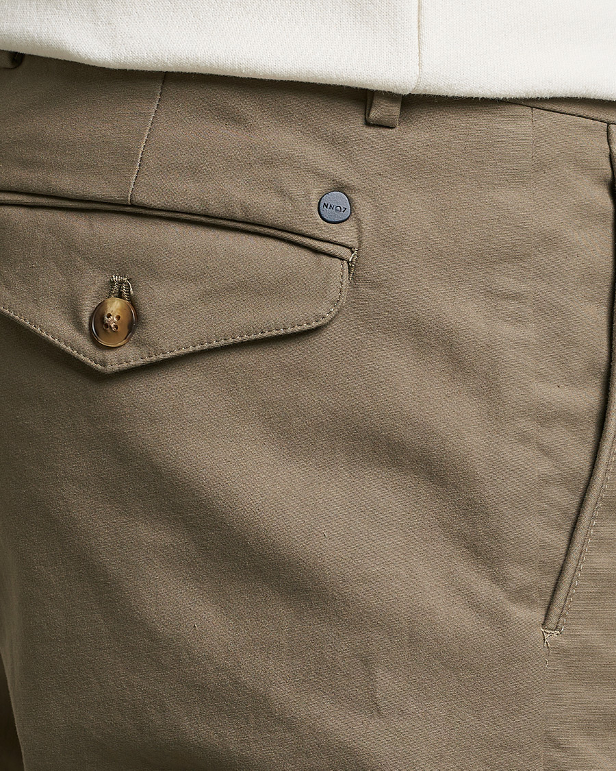 Herr | Byxor | NN07 | Scott Regular Fit Stretch Trousers Khaki