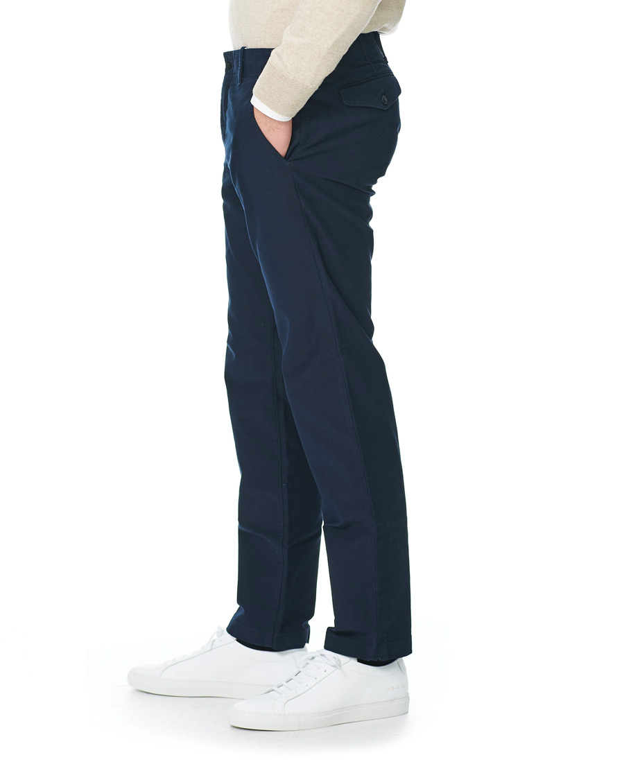 Herr | Byxor | NN07 | Steven Regular Fit Stretch Chinos Light Navy