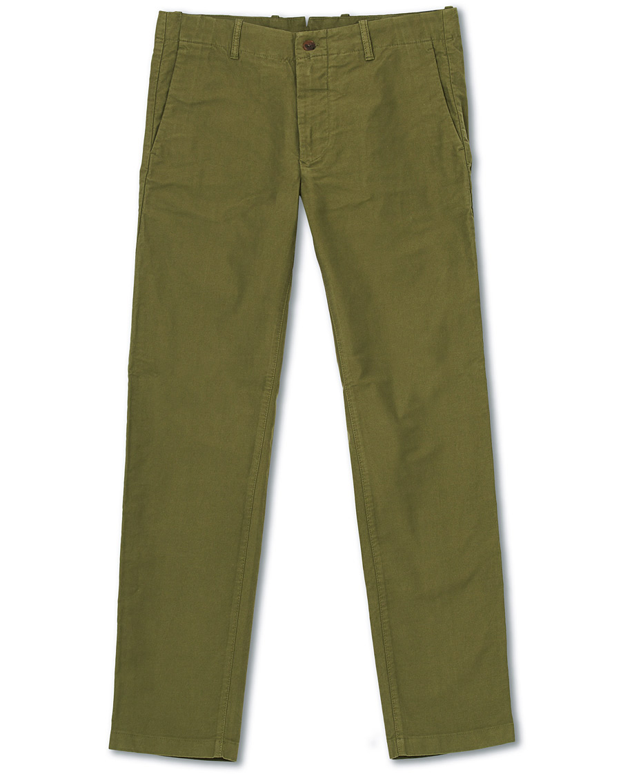Herr | Byxor | NN07 | Steven Regular Fit Stretch Chinos Moss Green