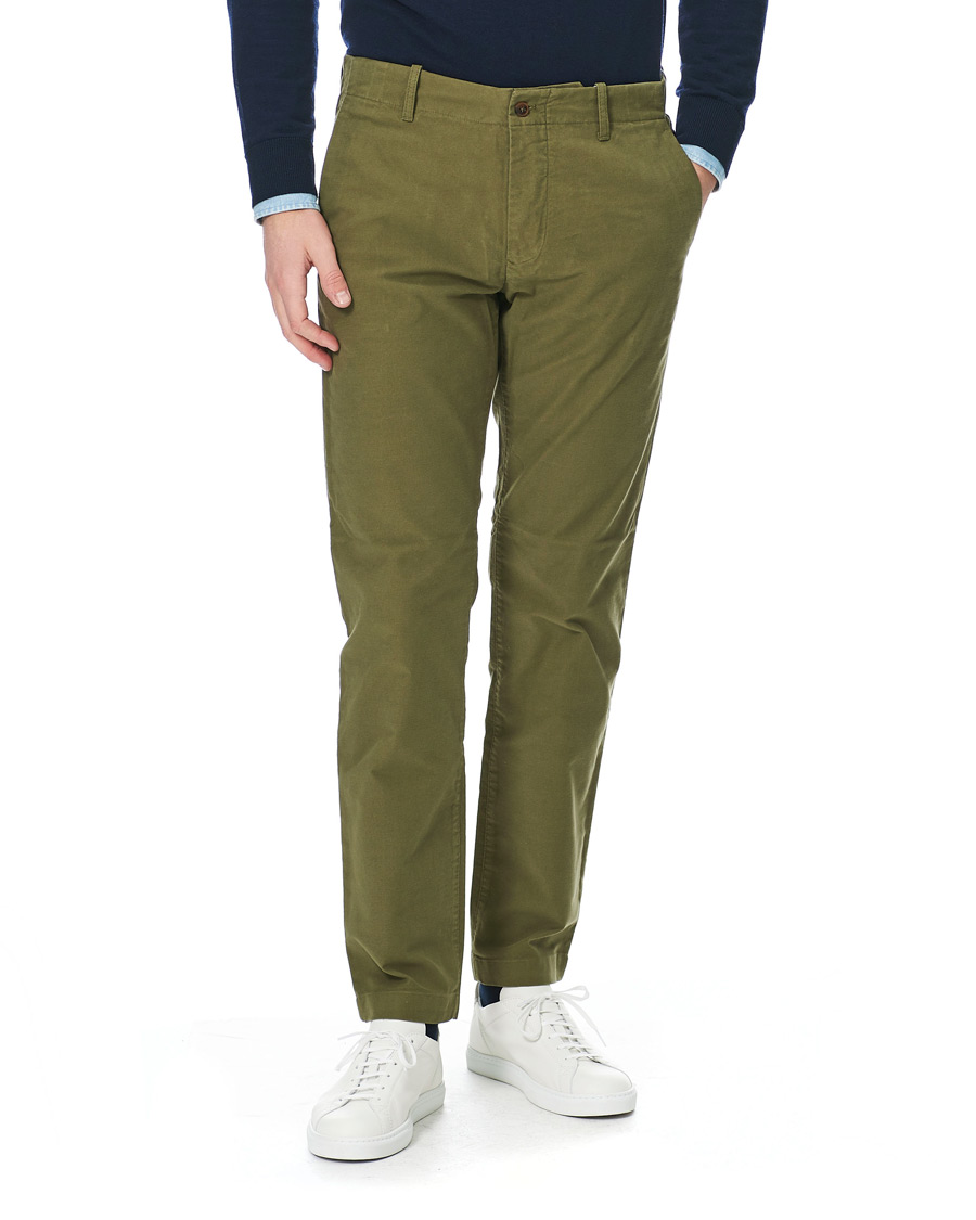 Herr | Byxor | NN07 | Steven Regular Fit Stretch Chinos Moss Green
