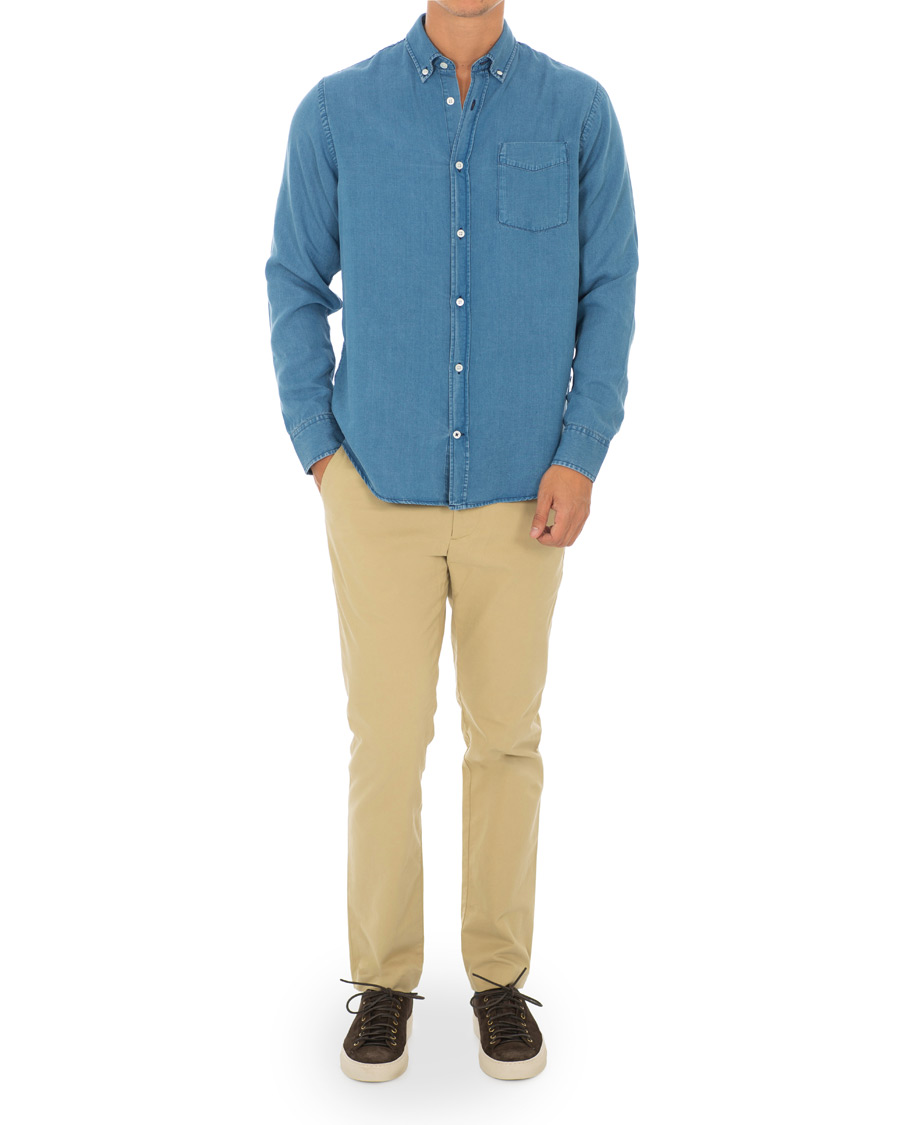 Herr | Byxor | NN07 | Theo Regular Fit Stretch Chinos Sand Khaki
