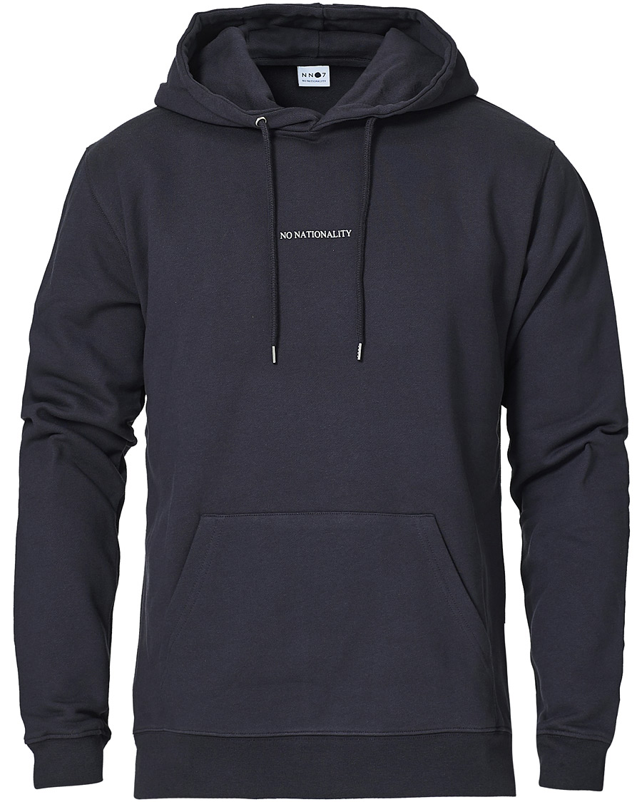 Herr | Tröjor | NN07 | Barrow Printed Hoodie Navy Blue
