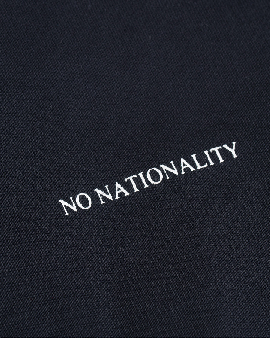 Herr | Tröjor | NN07 | Barrow Printed Hoodie Navy Blue